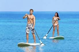 paddle boarding